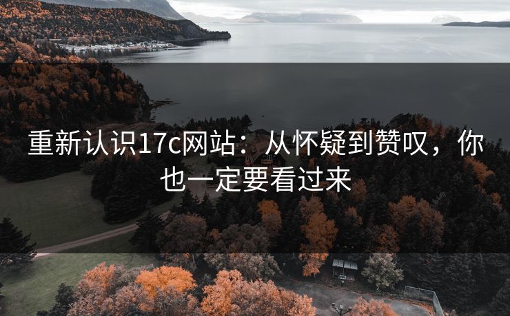 重新认识17c网站：从怀疑到赞叹，你也一定要看过来