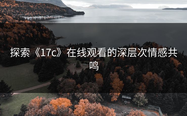 探索《17c》在线观看的深层次情感共鸣
